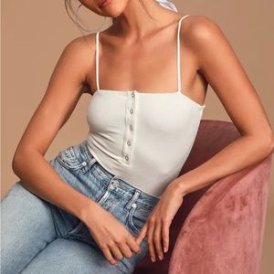 So Easy Snapped Ribbed Bodysuit